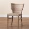 Bali & Pari Enver Modern Bohemian Grey Rattan and Brown Wood Dining Chair 209-12799 - alternate 8